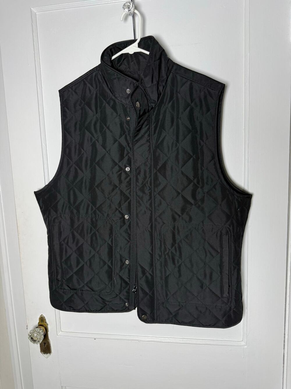 Banana Republic LG Black Water Resistant Quilted Vest Heritage Preppy Gorpcore